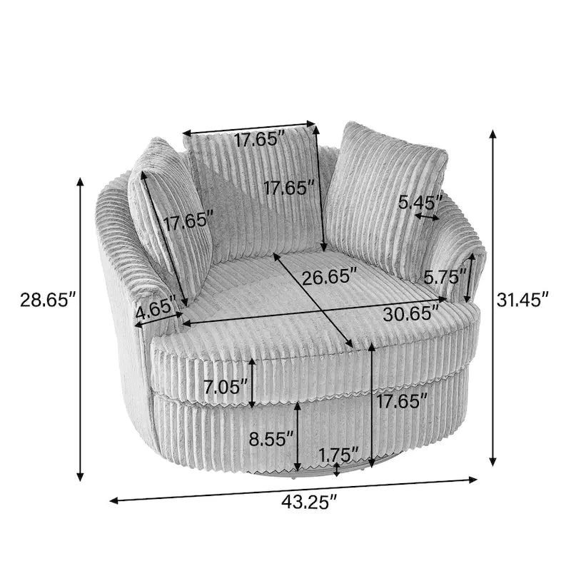 Juego de 2 sillones tipo barril giratorios