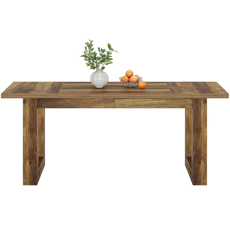 Mesa de comedor rectangular estilo granja de 63 pulgadas para 4-6 personas