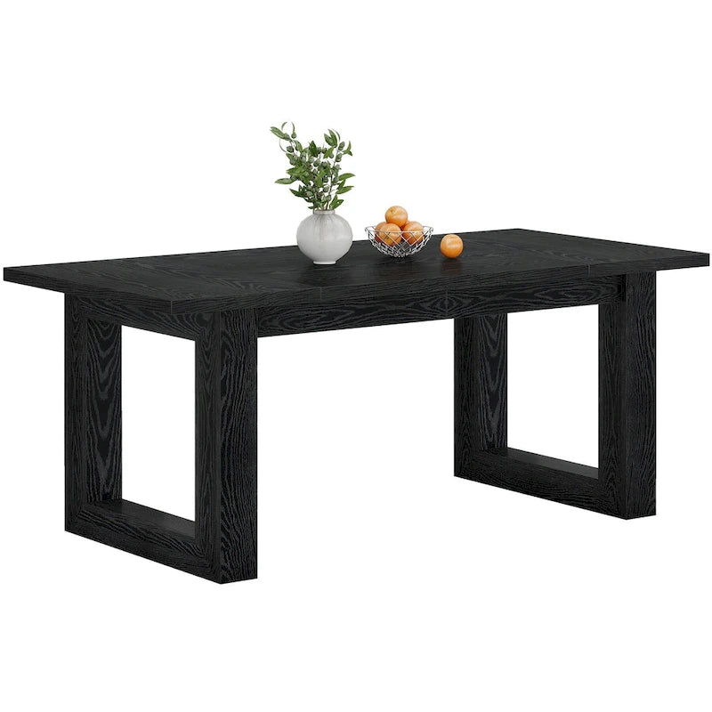 63-Inch Rectangular Farmhouse Dining Table for 4-6 People