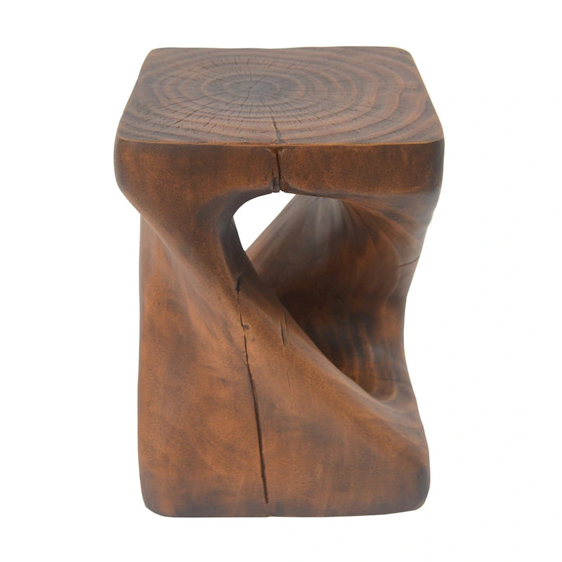 Mesa auxiliar de aspecto de madera retorcida de óxido de magnesio