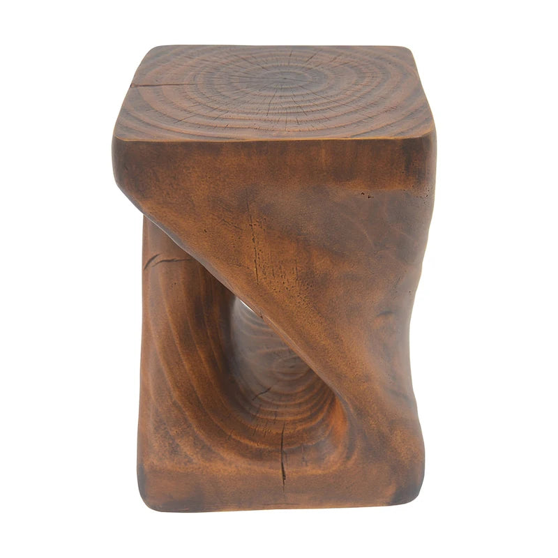 Mesa auxiliar de aspecto de madera retorcida de óxido de magnesio