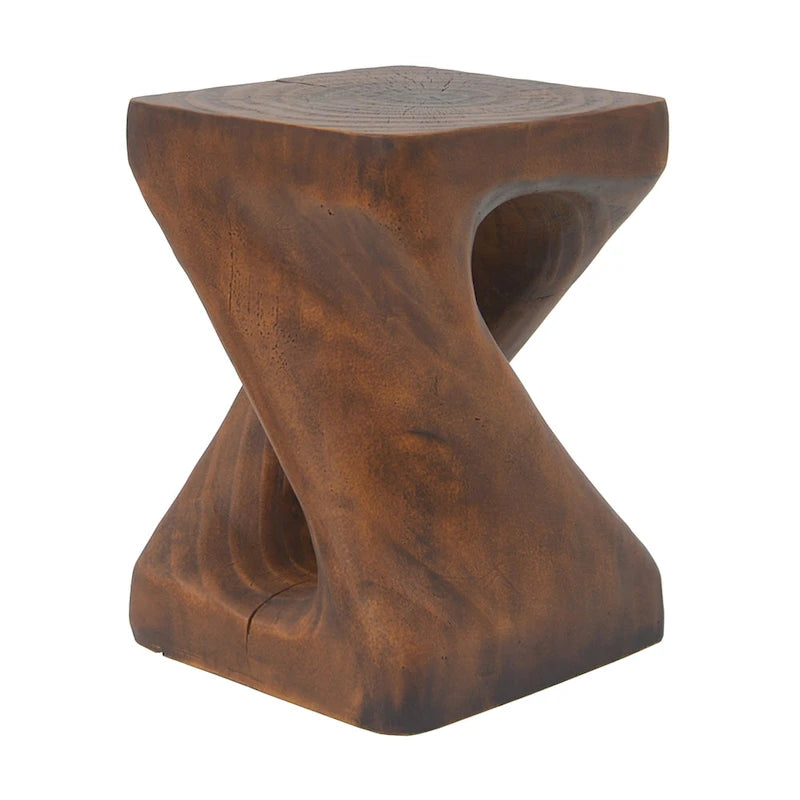 Mesa auxiliar de aspecto de madera retorcida de óxido de magnesio