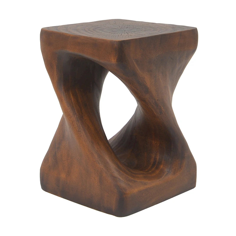 Mesa auxiliar de aspecto de madera retorcida de óxido de magnesio