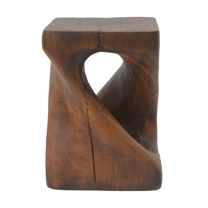 Mesa auxiliar de aspecto de madera retorcida de óxido de magnesio