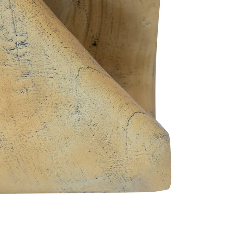 Mesa auxiliar de aspecto de madera retorcida de óxido de magnesio