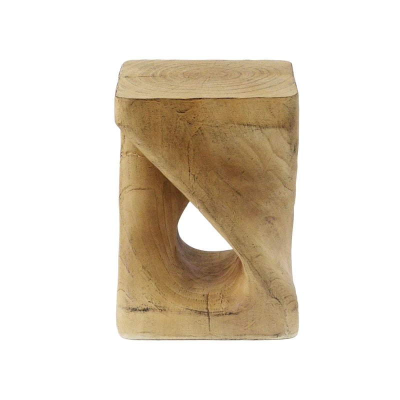 Mesa auxiliar de aspecto de madera retorcida de óxido de magnesio