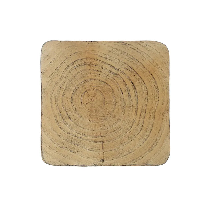 Mesa auxiliar de aspecto de madera retorcida de óxido de magnesio