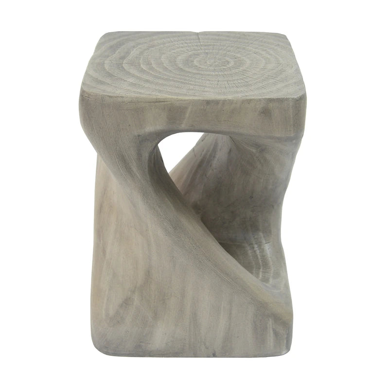 Mesa auxiliar de aspecto de madera retorcida de óxido de magnesio