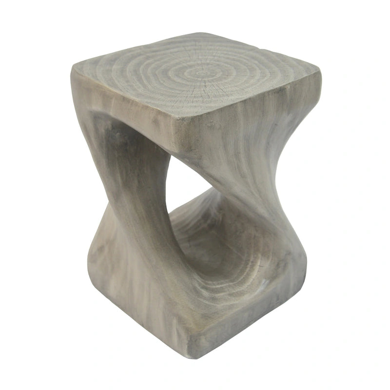 Mesa auxiliar de aspecto de madera retorcida de óxido de magnesio