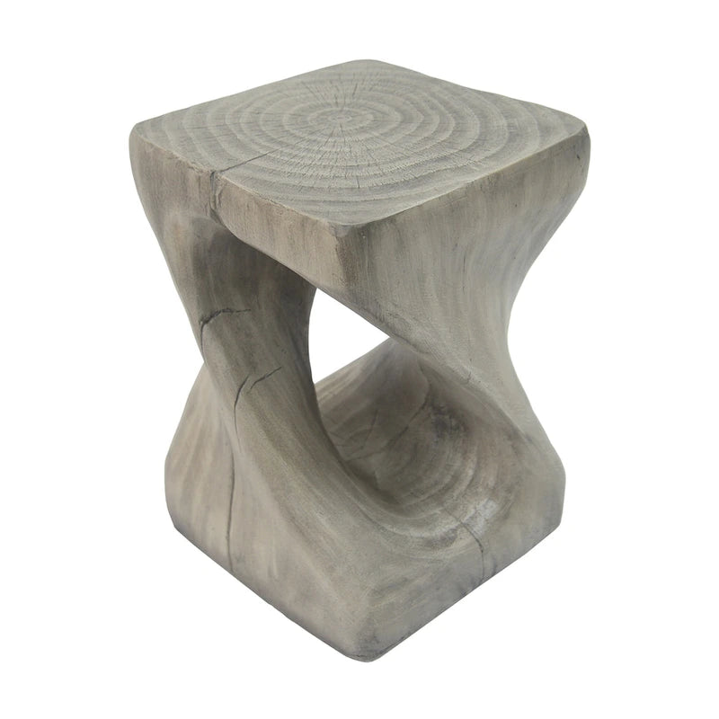Mesa auxiliar de aspecto de madera retorcida de óxido de magnesio