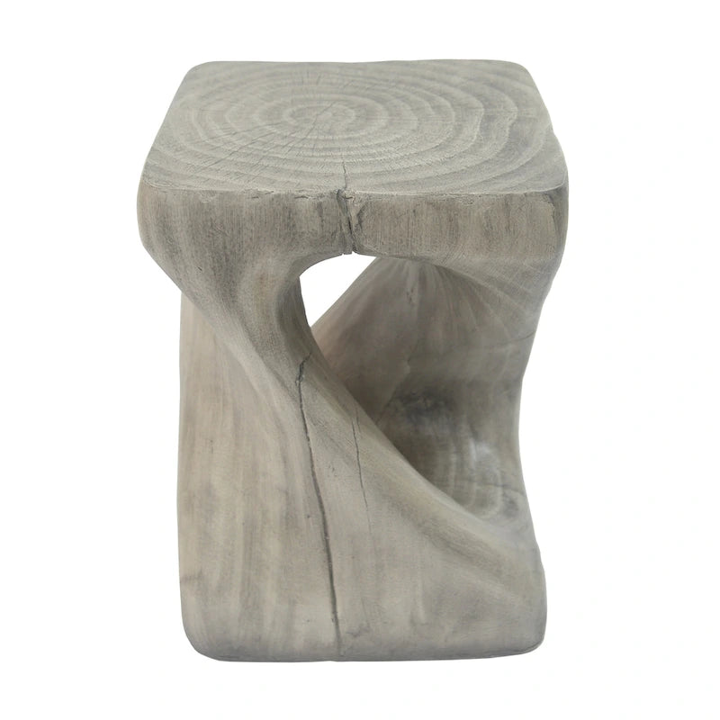 Mesa auxiliar de aspecto de madera retorcida de óxido de magnesio