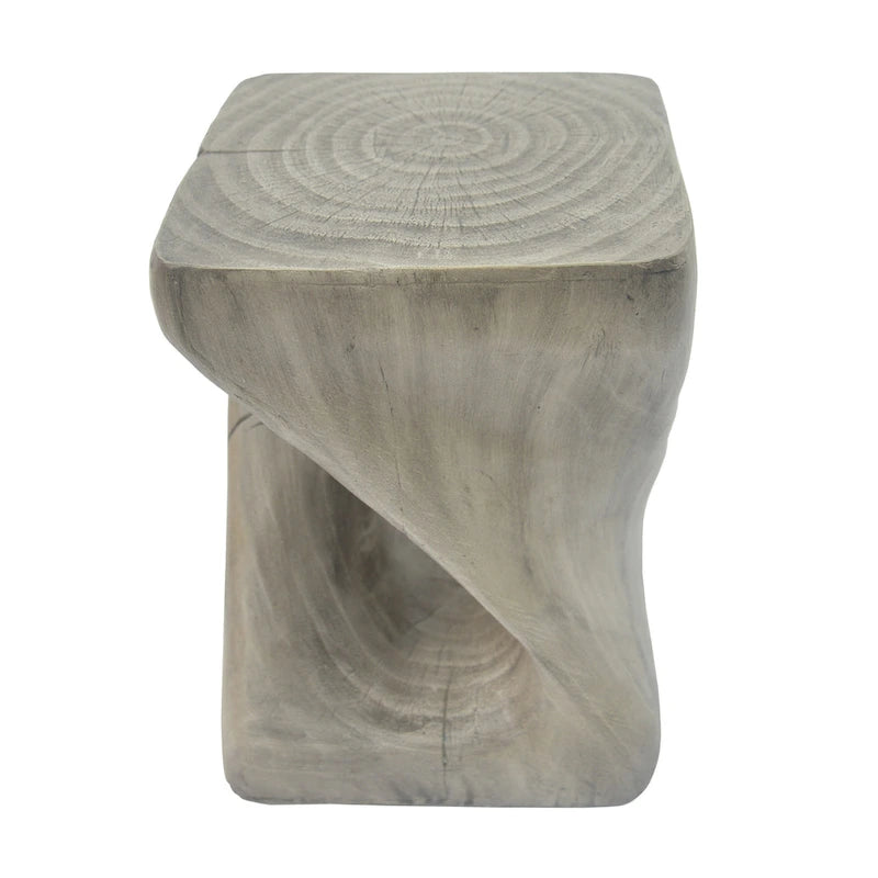 Mesa auxiliar de aspecto de madera retorcida de óxido de magnesio