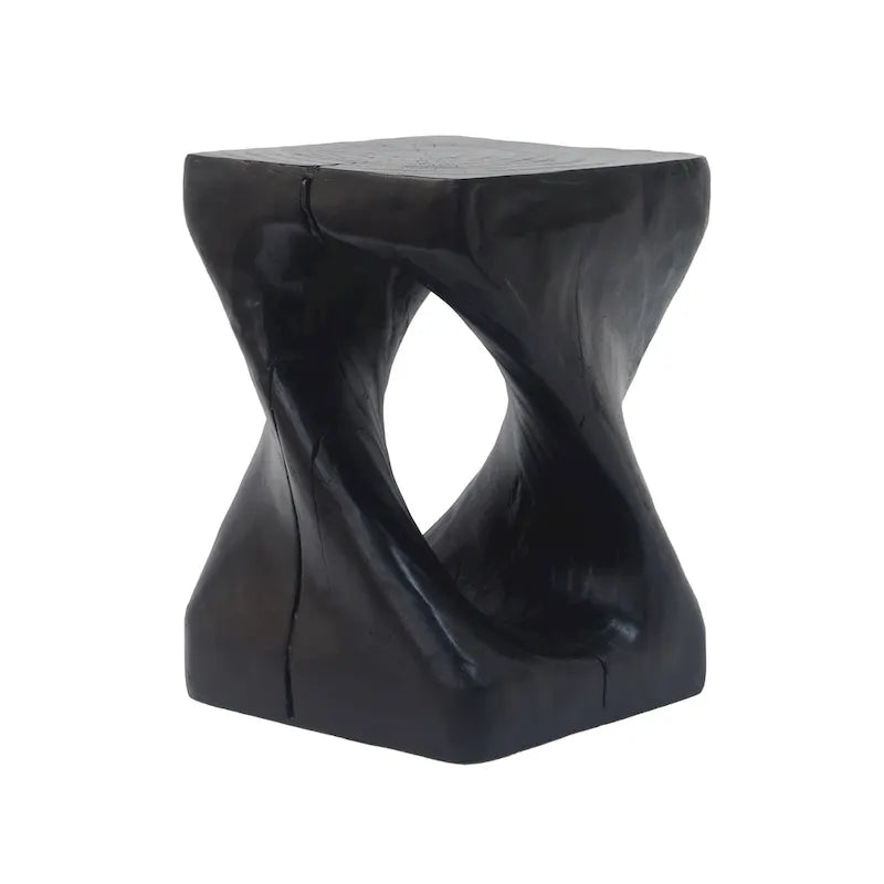 Mesa auxiliar de aspecto de madera retorcida de óxido de magnesio