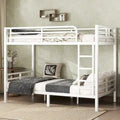 Weißes Metall-Etagenbett Twin XL über Twin XL