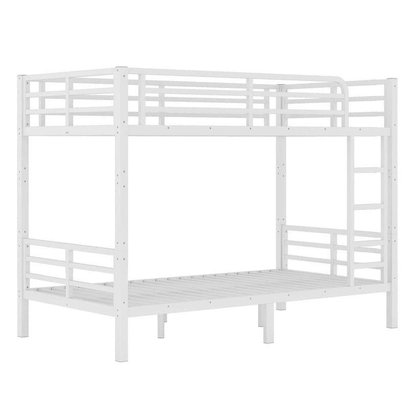 Weißes Metall-Etagenbett Twin XL über Twin XL