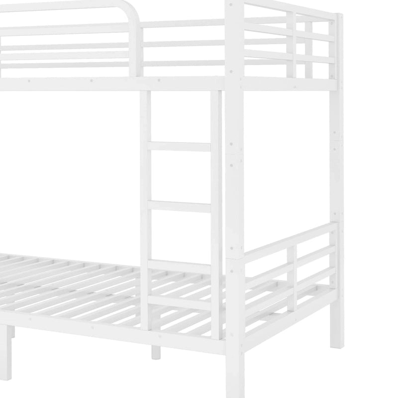 Weißes Metall-Etagenbett Twin XL über Twin XL