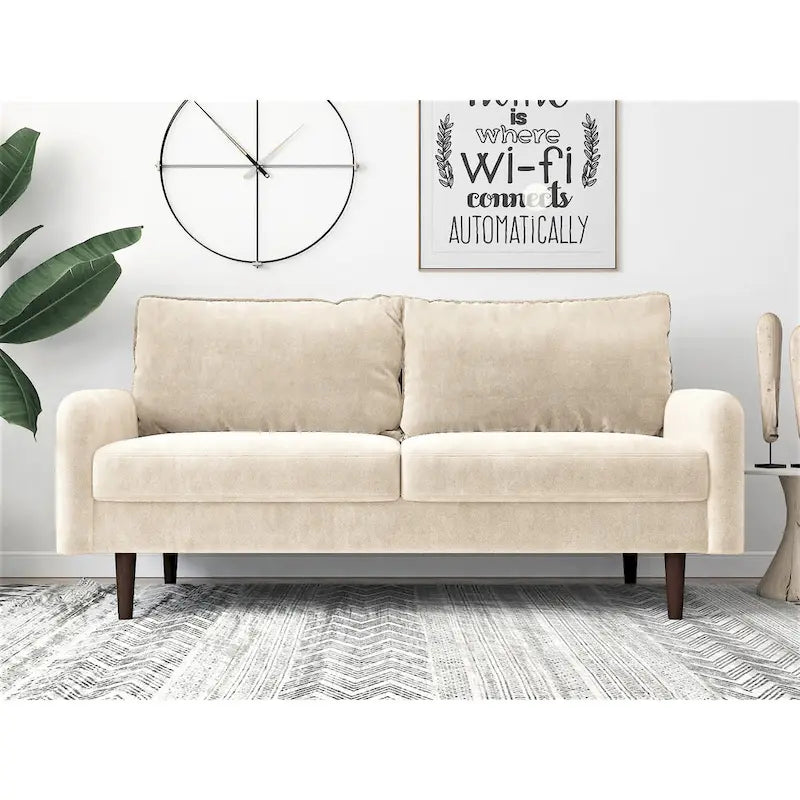 European-Style Velvet Two-Seater Sofa
