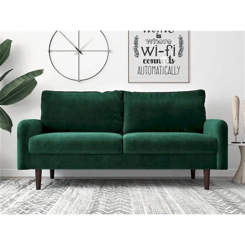 European-Style Velvet Two-Seater Sofa