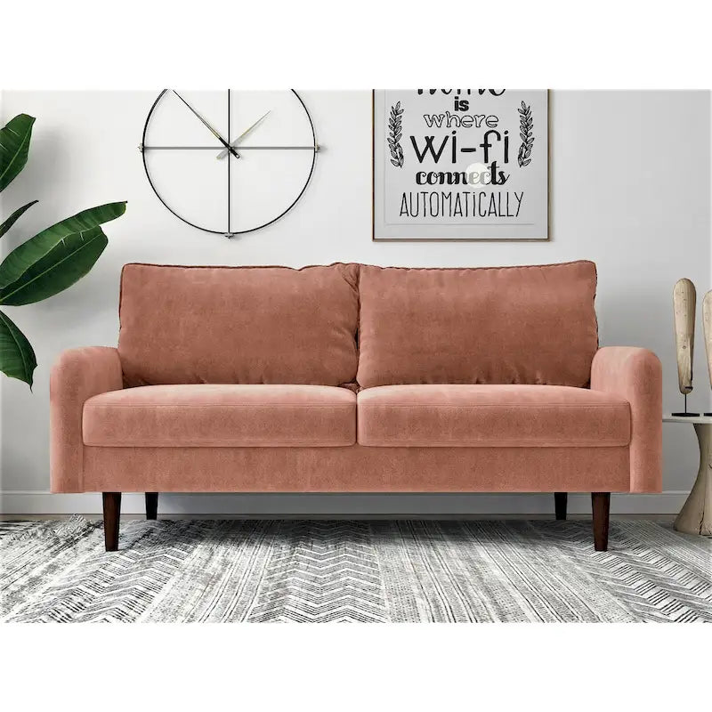 European-Style Velvet Two-Seater Sofa