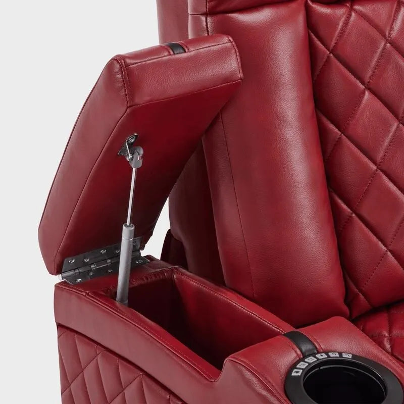 Power Theater Recliner with Adjustable Headrest, USB and LED Lights