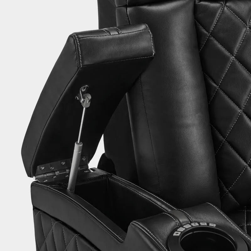 Power Theater Recliner with Adjustable Headrest, USB and LED Lights