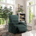 Sillón reclinable eléctrico tapizado con masaje y portavasos
