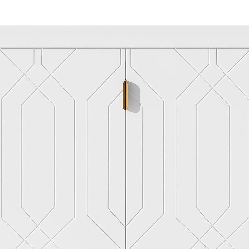 Houten dressoir in mid-century-stijl met 3 binnenplanken
