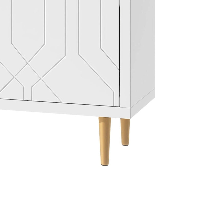 Houten dressoir in mid-century-stijl met 3 binnenplanken