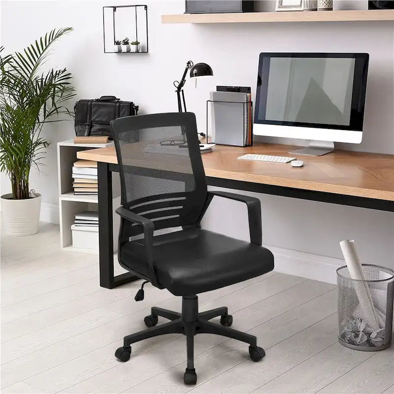 Silla de oficina de malla ajustable con soporte lumbar