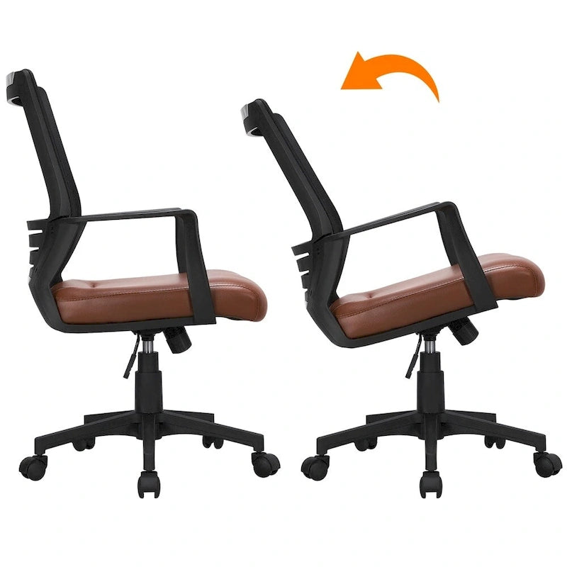 Silla de oficina de malla ajustable con soporte lumbar
