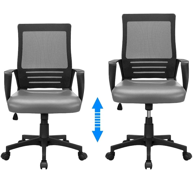 Silla de oficina de malla ajustable con soporte lumbar