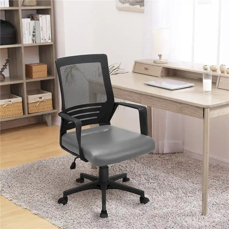 Silla de oficina de malla ajustable con soporte lumbar