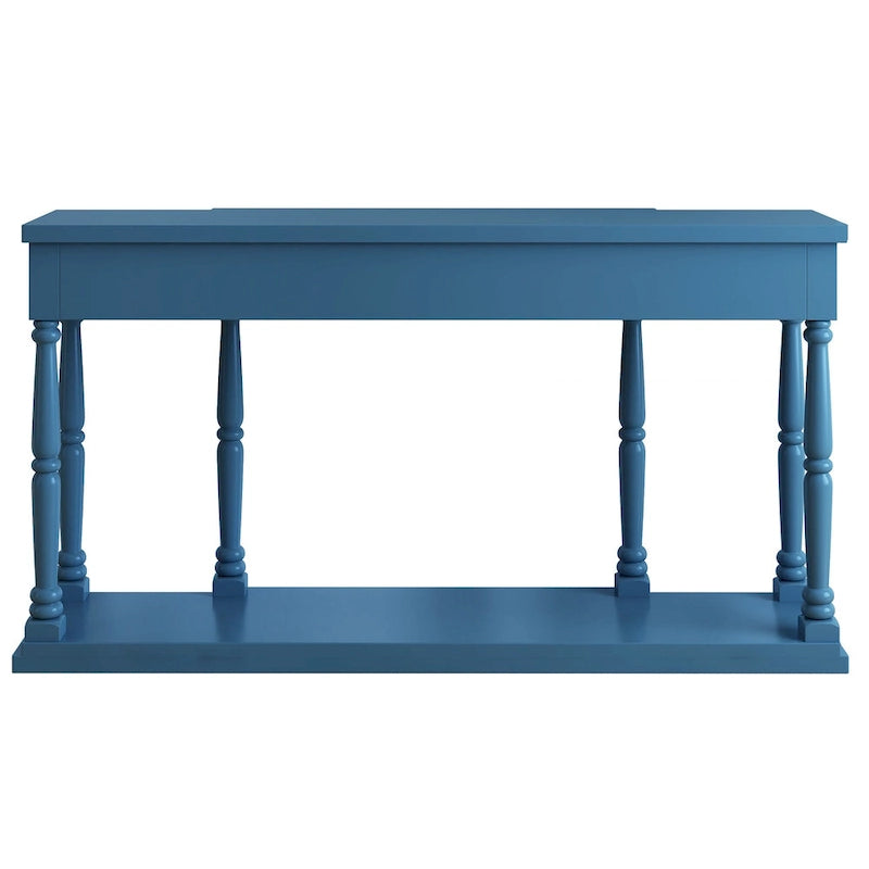 Mesa consola con 4 cajones y estante inferior
