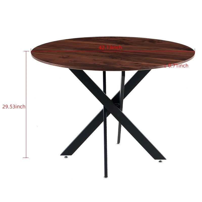 Mesa de comedor redonda de mediados de siglo