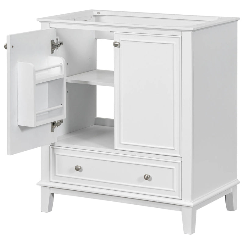 Mueble base para lavabo de baño con puertas, cajón y estante ajustable