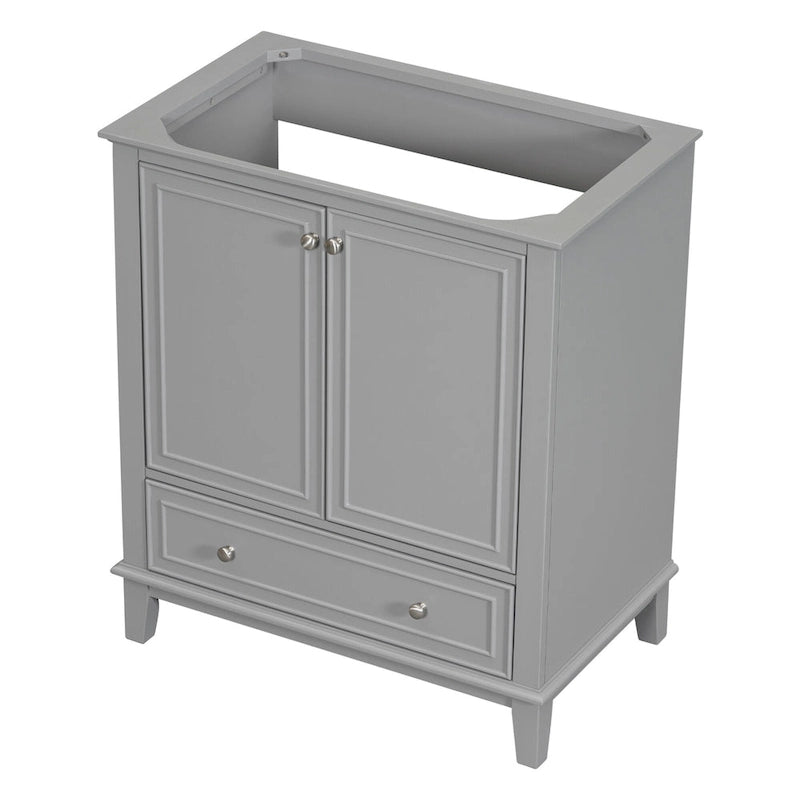 Mueble base para lavabo de baño con puertas, cajón y estante ajustable