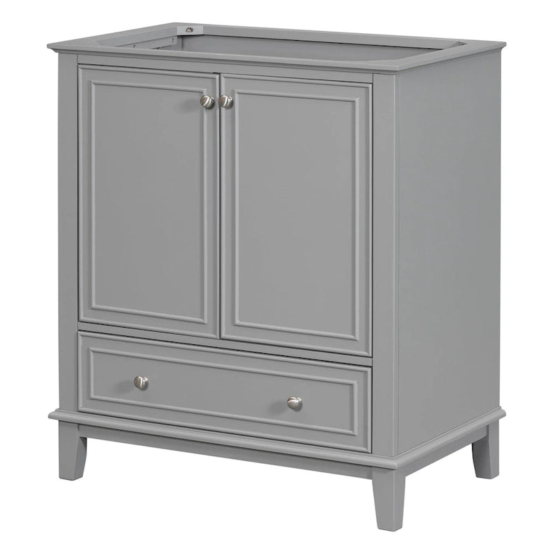 Mueble base para lavabo de baño con puertas, cajón y estante ajustable