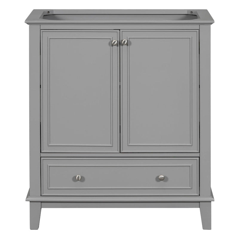Mueble base para lavabo de baño con puertas, cajón y estante ajustable