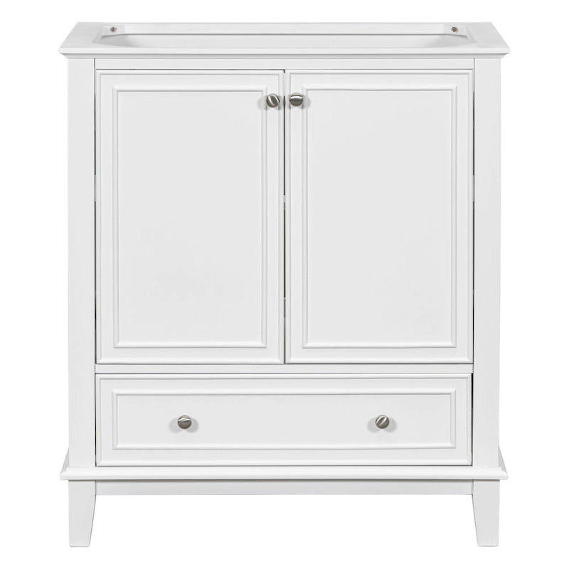Mueble base para lavabo de baño con puertas, cajón y estante ajustable
