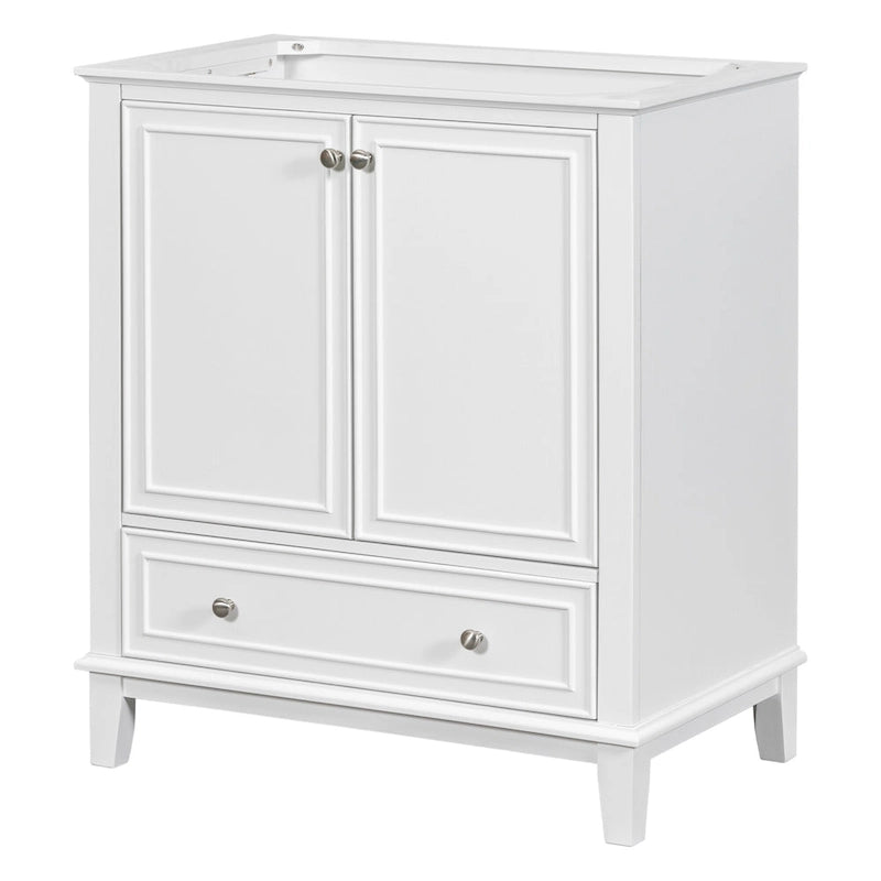 Mueble base para lavabo de baño con puertas, cajón y estante ajustable