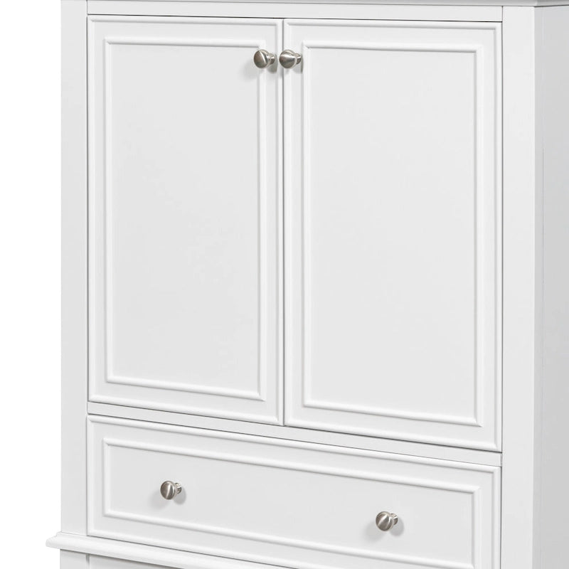 Mueble base para lavabo de baño con puertas, cajón y estante ajustable