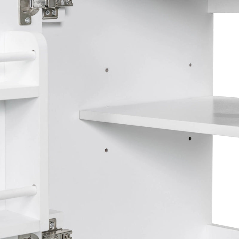 Mueble base para lavabo de baño con puertas, cajón y estante ajustable